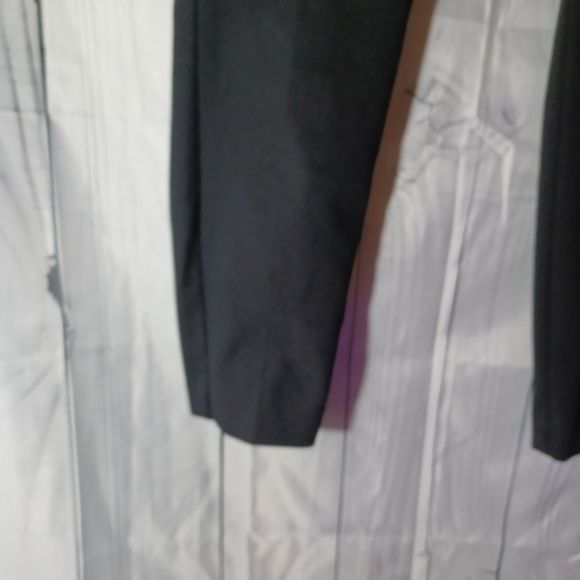 Loft High Waist Curvy Skinny Black Pants with Gold Button Accents - Picture 3 of 10